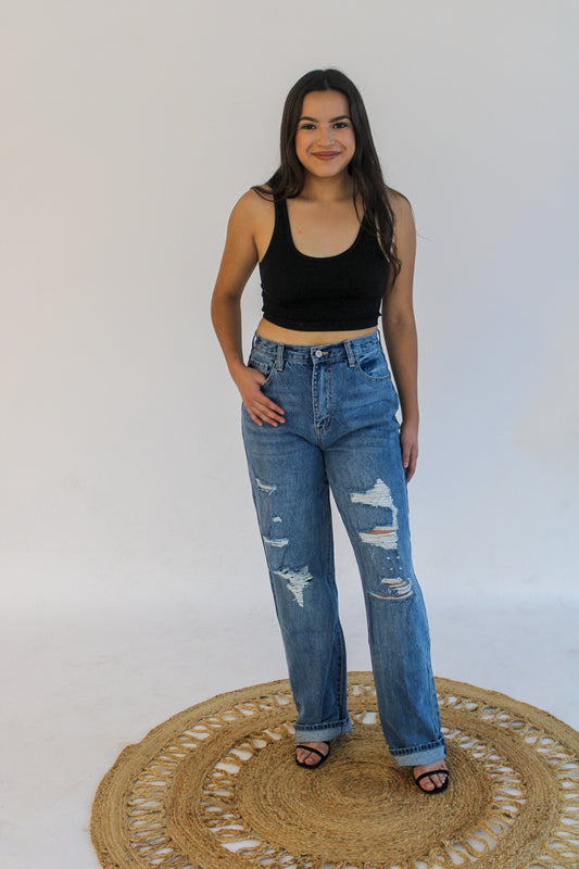 Dark High Rise Jeans